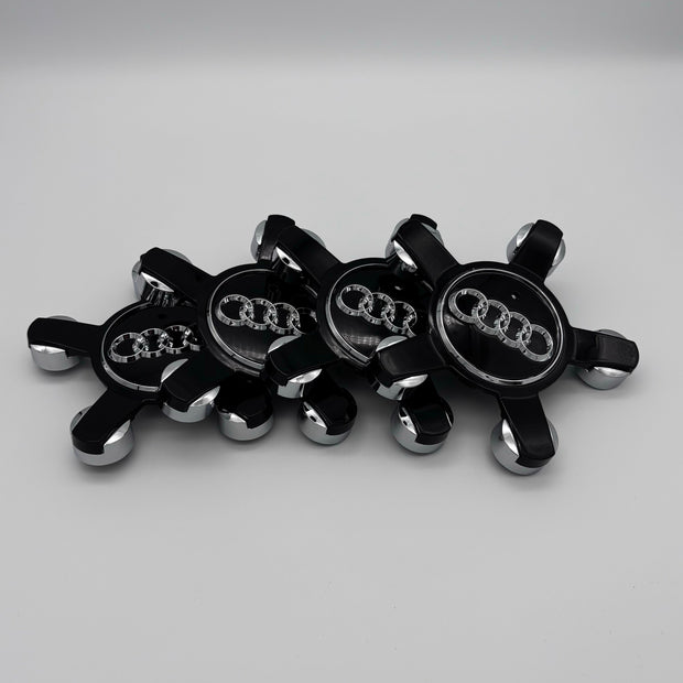 4er Set Audi Nabendeckel Schwarz 8R0 nabennerd24.de